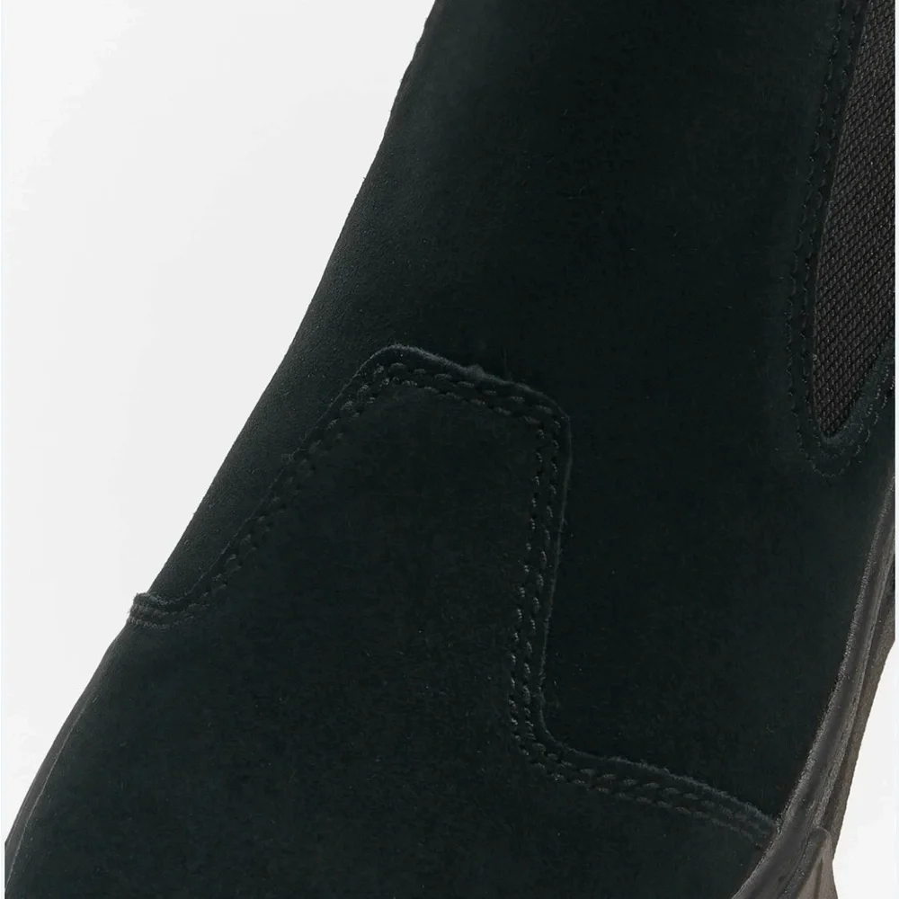 PUMA FENTY Chelsea Platform Boots Black Suede Size 7.5 - Picture 3 of 8